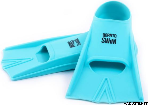 BornToSwim Child Silicone Swim Fins Turquoise