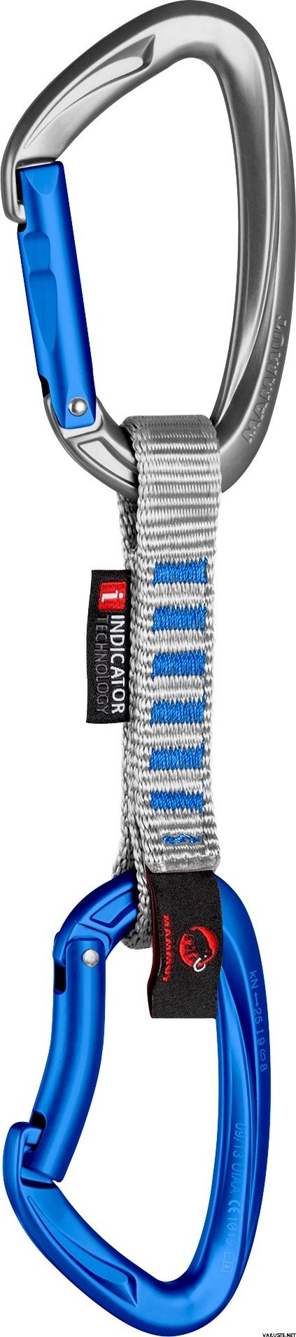 Mammut Crag Indicator Express Set Straight Gate/Bent Gate 10cm Silver-Ultramarine