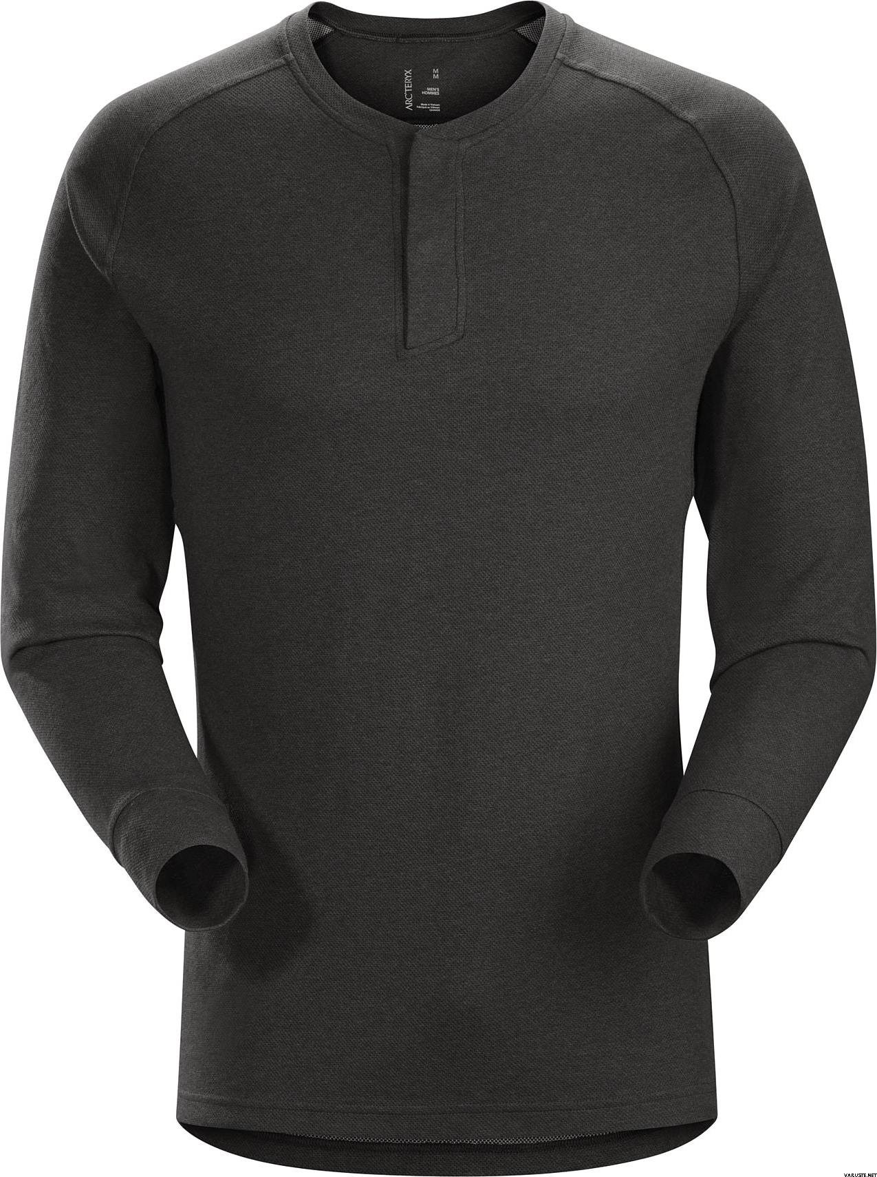 Arc'teryx Sirrus Henley LS Mens Black Heather