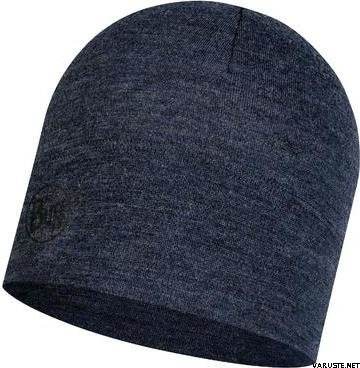 Buff Midweight Merino Wool Hat Night Blue Melange