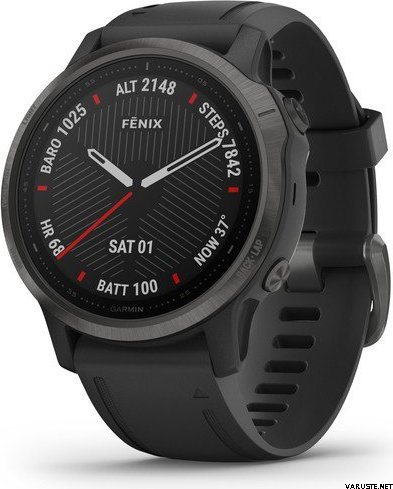 Garmin Fenix 6S Sapphire Carbon Grey w/ Black Band
