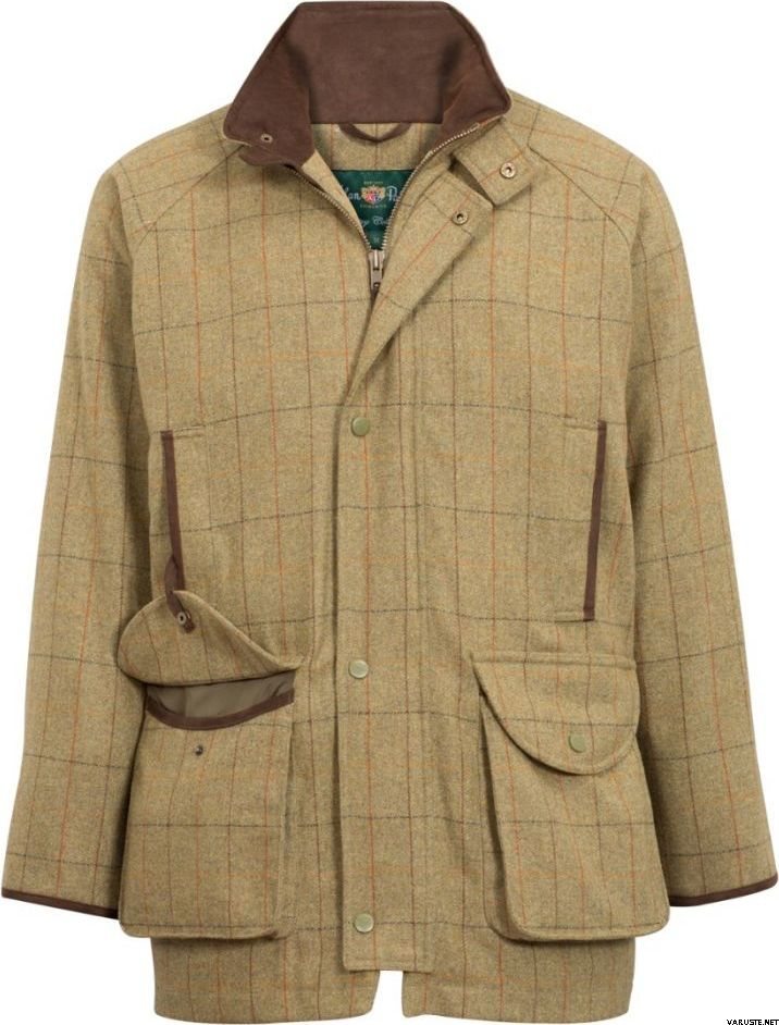 Alan Paine Combrook Waterproof Tweed Shooting Coat Mens Elm