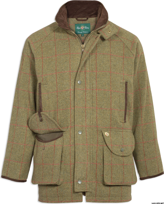Alan Paine Combrook Waterproof Tweed Shooting Coat Mens Sage