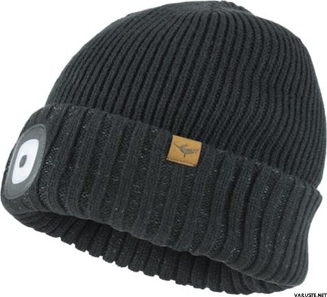 Sealskinz Waterproof Cold Weather LED Roll Cuff Beanie Black