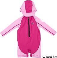 Rip Curl Groms UV Spring L/S Hooded Hot Pink