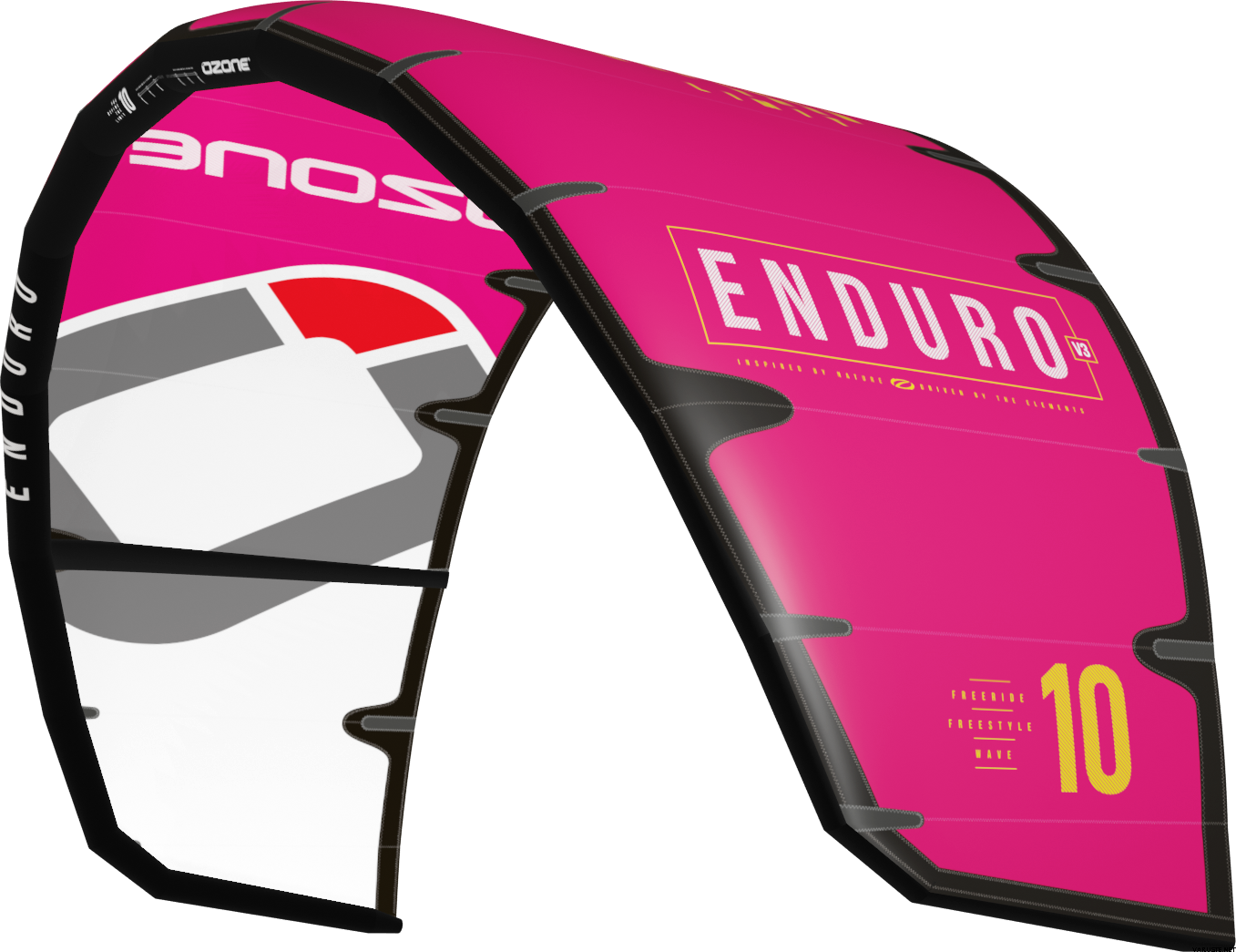 Ozone Enduro V3 Kite Only 10m² Ruby Red/White