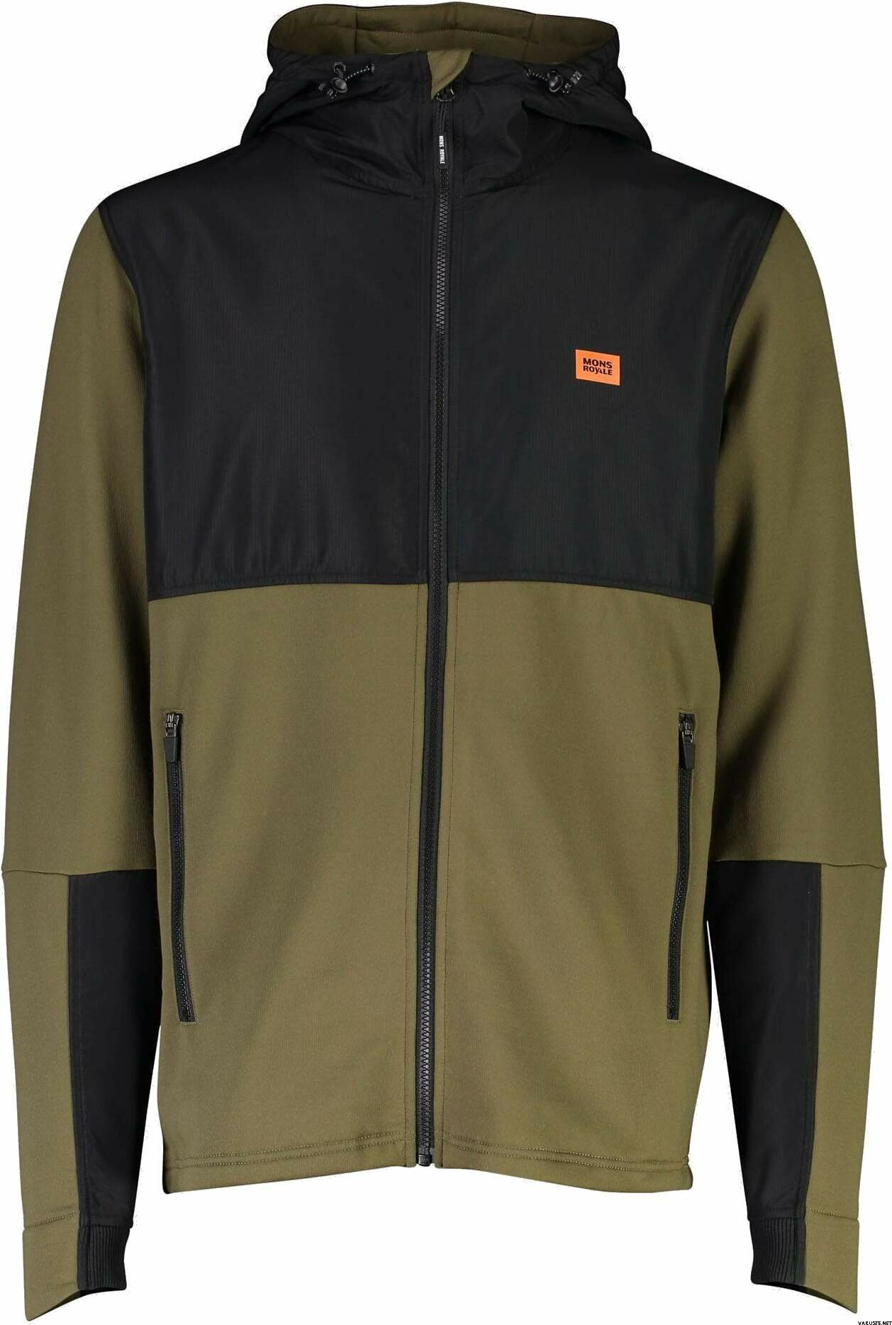 Mons Royale Decade Tech Mid Hoody M Canteen / Black