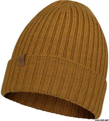 Buff Merino Knitted Hat Norval Mustard