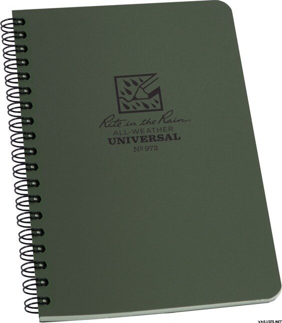 Rite in the Rain Side-Spiral Notebook Journal Green