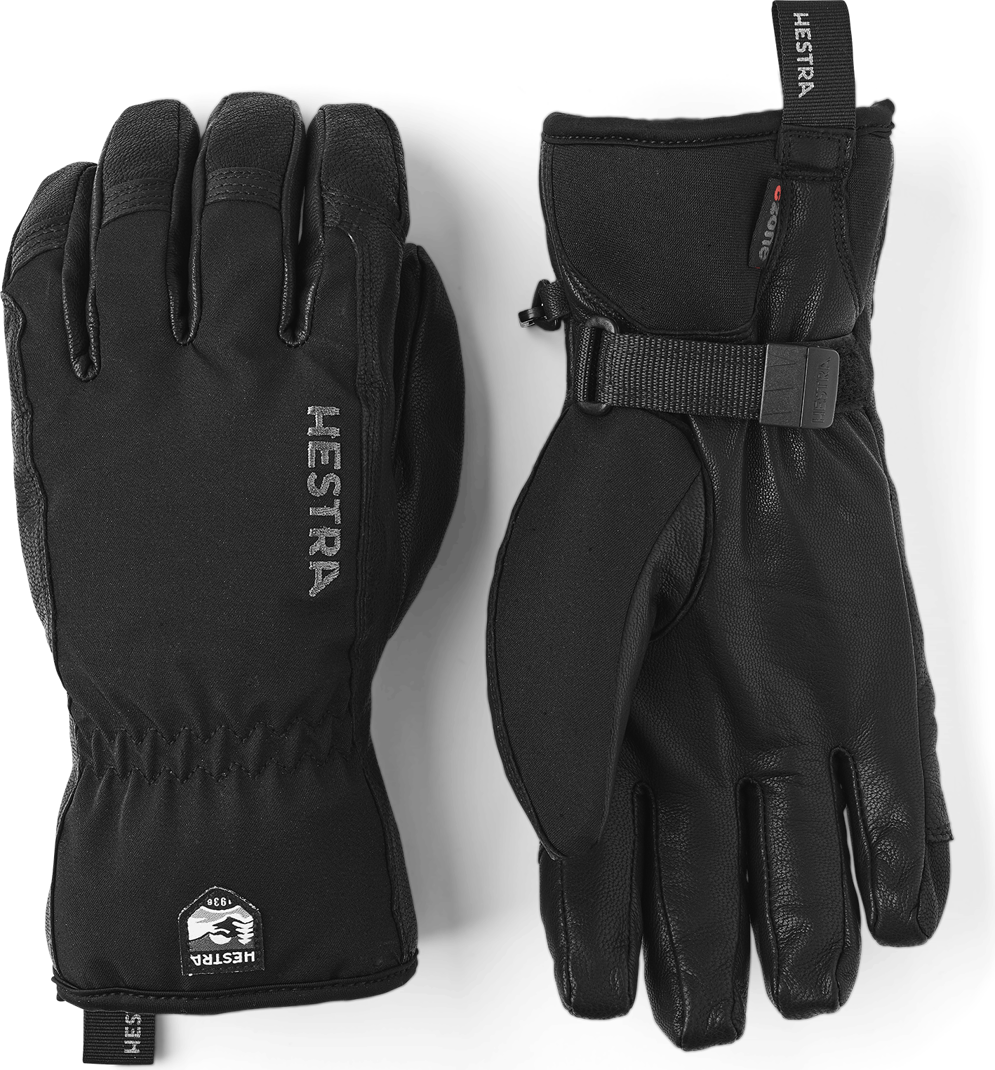 Hestra Army Leather Soft Shell Short Black / Black