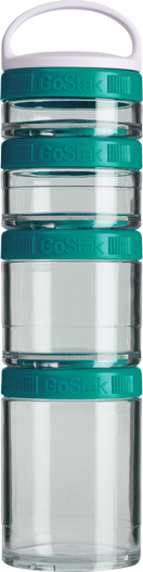 BlenderBottle GoStak Starter 4 Pak Teal