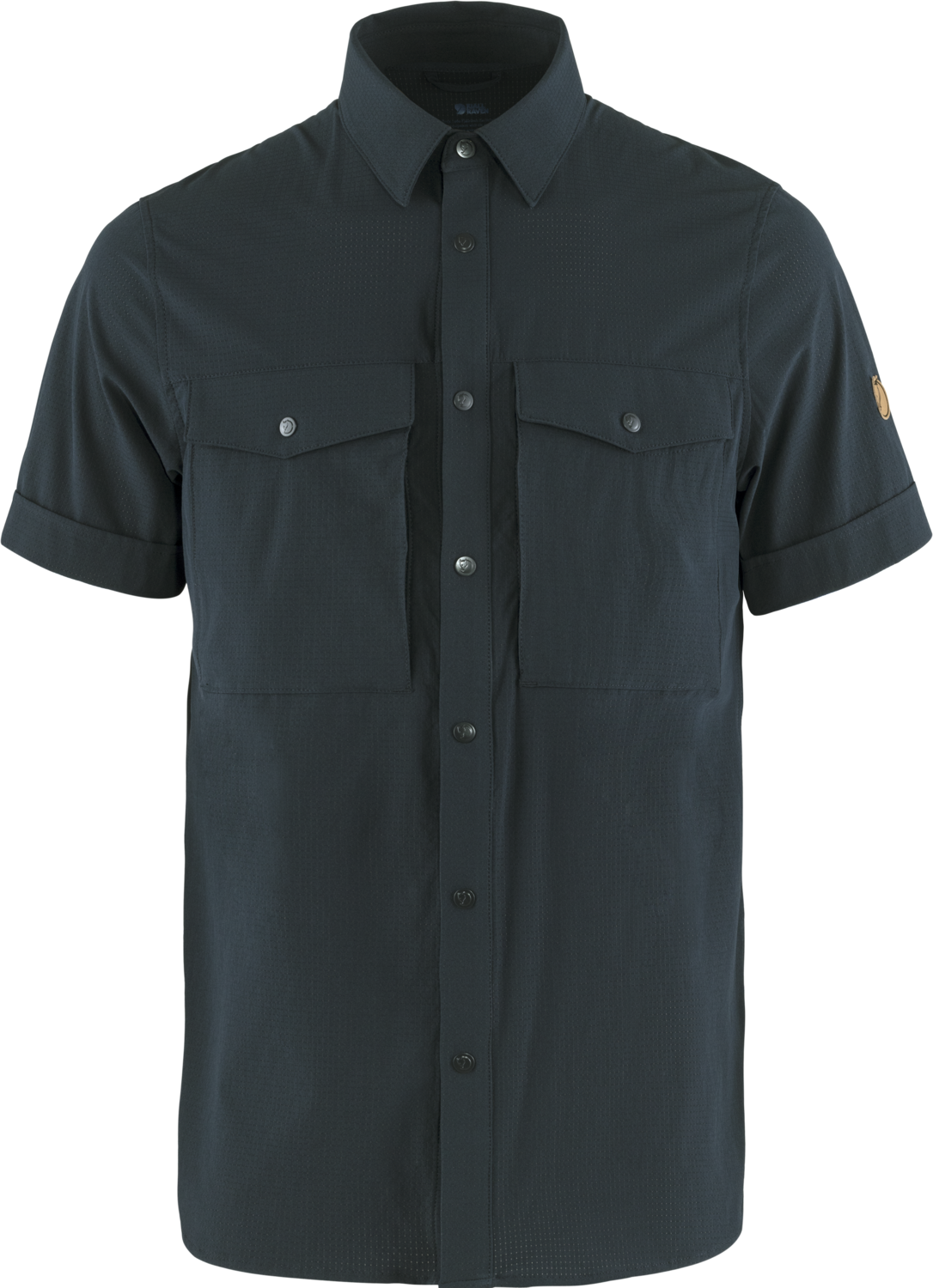 Fjällräven Abisko Trekking Shirt SS Mens Dark Navy (555)