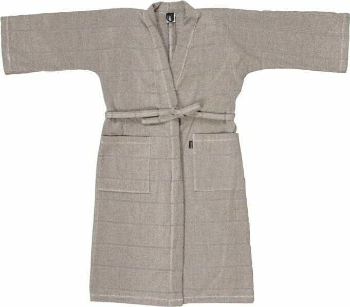 Jokipiin Pellava Laituri bathrobe Natural/black