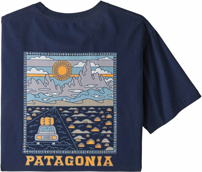 Patagonia Summit Road Organic T-Shirt Mens Classic Navy