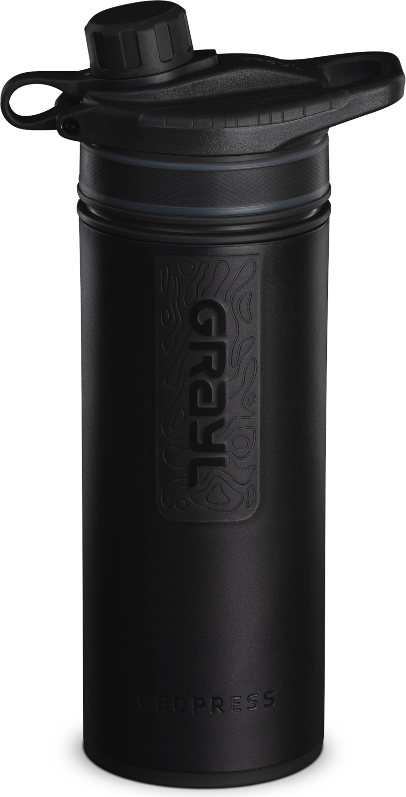 Grayl Geopress Purifier Bottle 710ml -vedenpuhdistin Covert Black