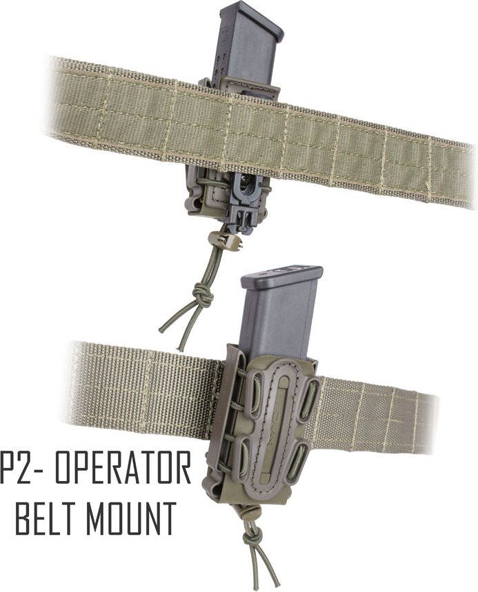 G-Code Soft Shell Scorpion Pistol Mag Carrier - SHORT P2 Attachment - Operator Belt mount