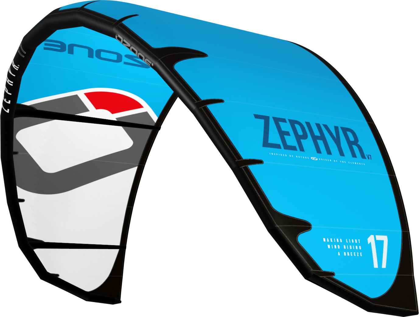 Ozone Zephyr V7 Kite Only 17m² Light Blue/White