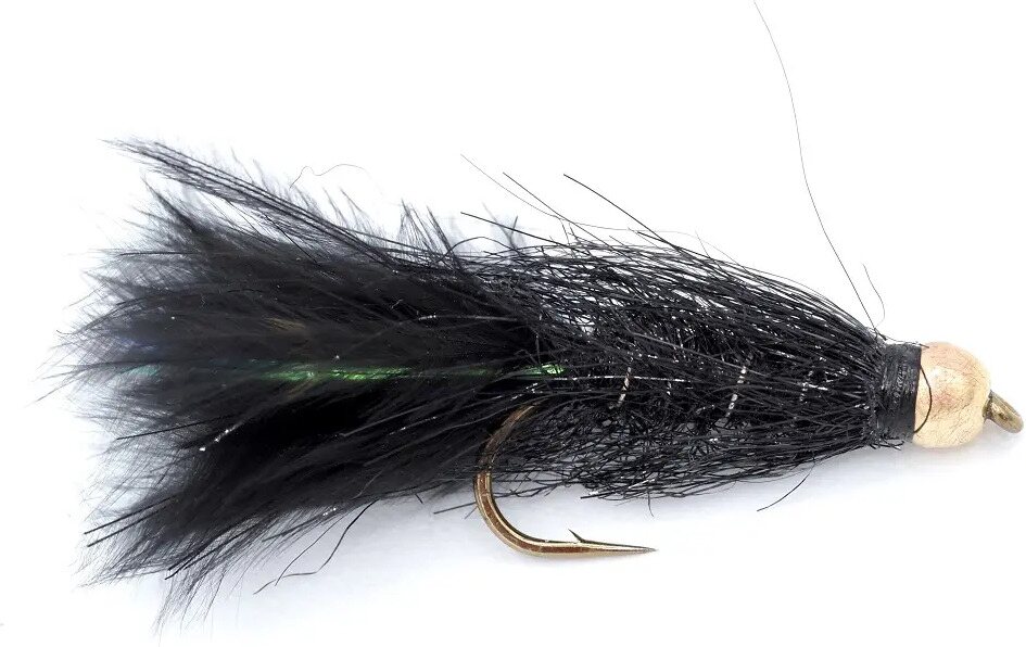 Superflies Leech Black (Tungsten Beadhead)