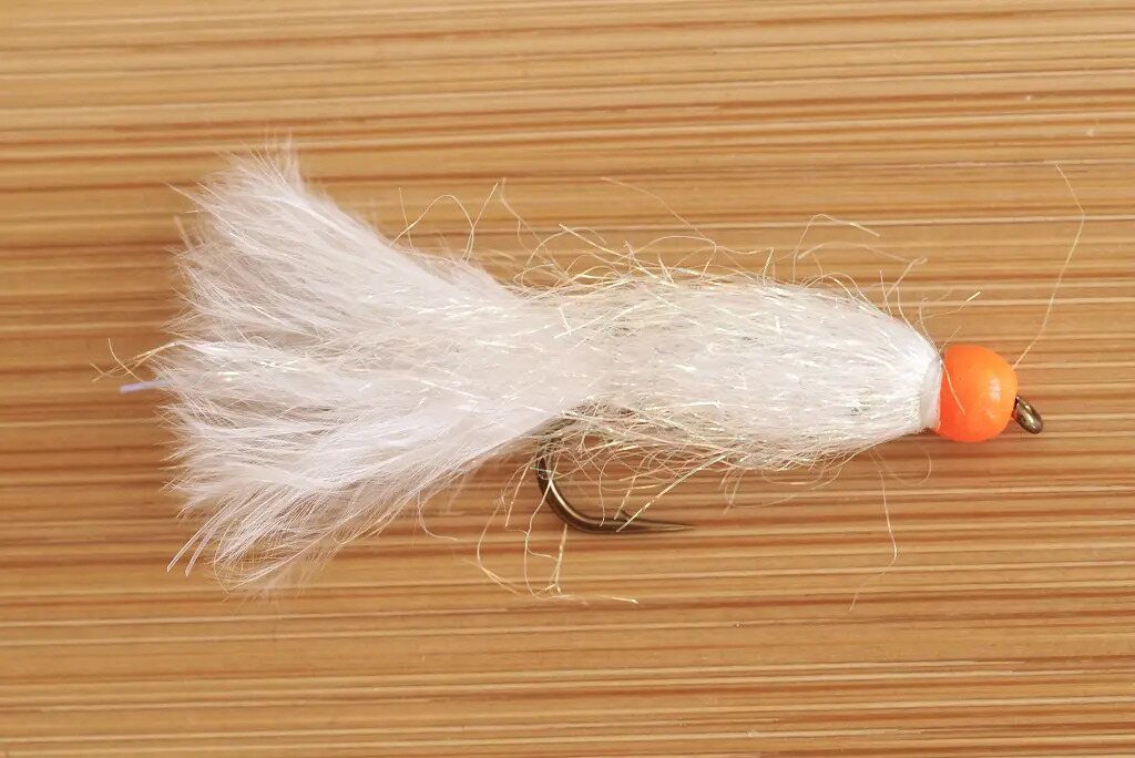 Superflies Leech White (Brass Beadhead)