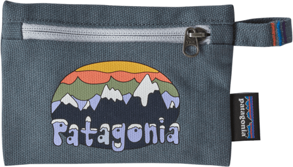 Patagonia Small Zippered Pouch Fitz Roy Flurries: Plume Grey