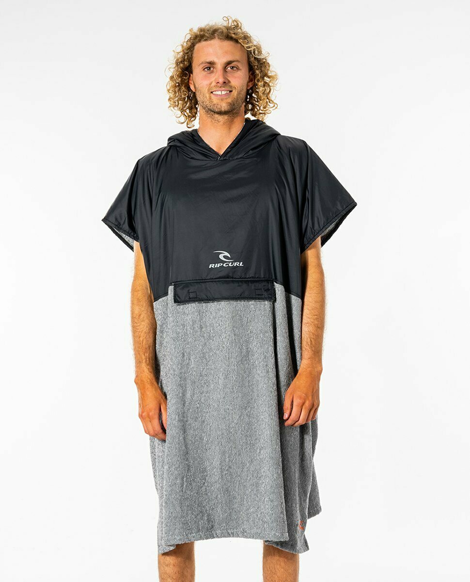 Rip Curl Viral Anti-Series Hood Towel Black / Grey