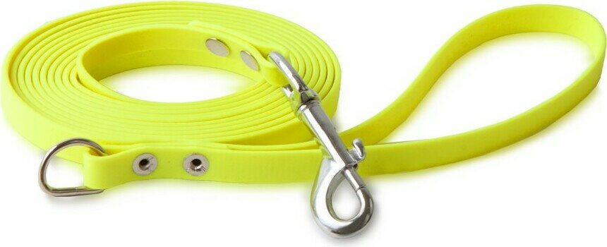 Firedog BioThane Dog leash 13 mm with handle & D-ring Neon Yellow