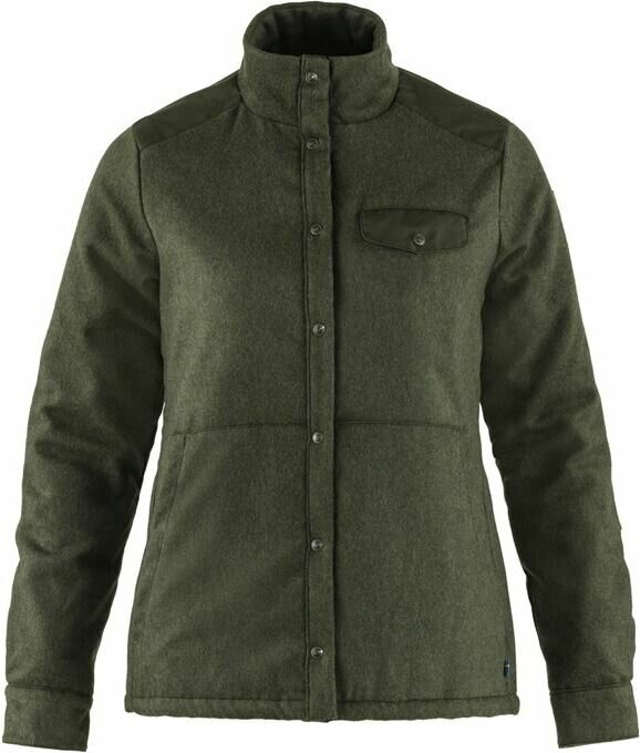 Fjällräven Canada Wool Padded Jacket Womens Deep Forest (662)