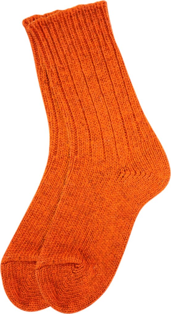 Helsingin Villasukkatehdas Finnish Woolen Socks Ruskanoranssi