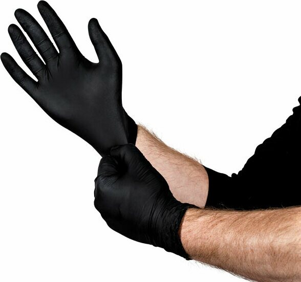 Landig Nitrile gloves, 100kpl Musta