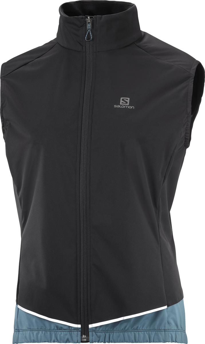 Salomon Light Shell Vest Womens Black/Mallard Blue