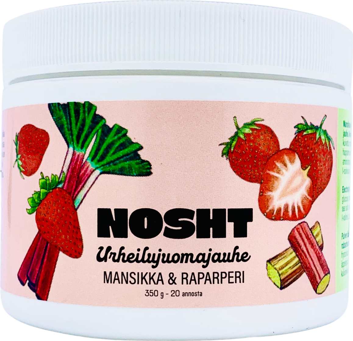 NOSHT Endurance Drink Mix Strawberry & Rhubarb