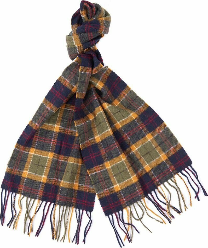 Barbour Tartan Lambswool Scarf Green/Navy/Red