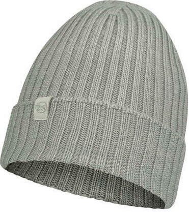 Buff Merino Knitted Hat Norval Light Grey