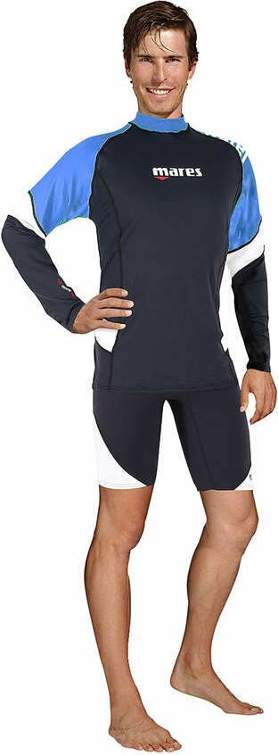Mares Rash Guard Loose Fit L/S Mens Blue