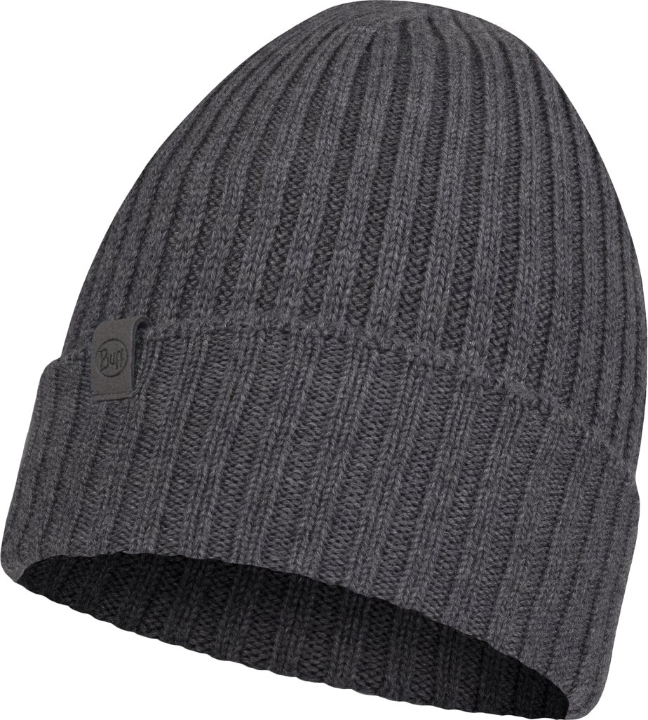 Buff Merino Knitted Hat Norval Grey