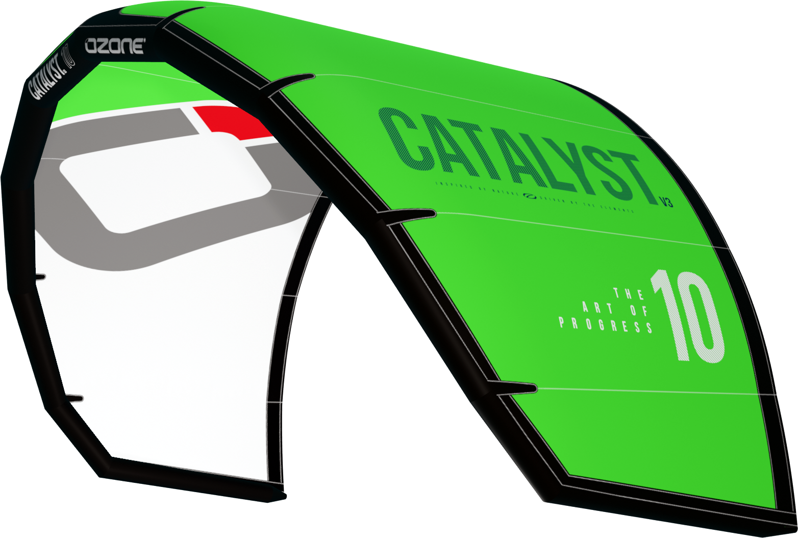 Ozone Catalyst V3 Kite Only 4m² Bright Green / White