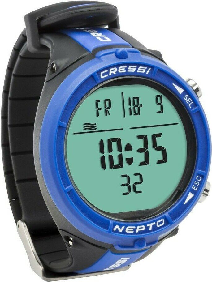 Cressi Nepto Freediving Watch Computer Blue