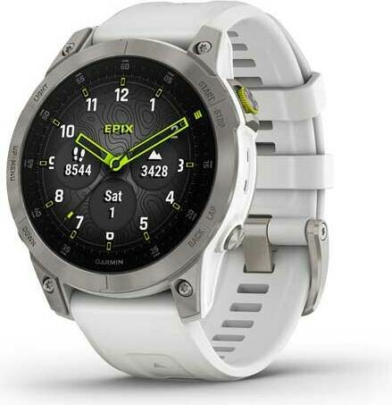Garmin EPIX (Gen 2) Sapphire Carrera White,Sapphire,Ti w/Silicone Band
