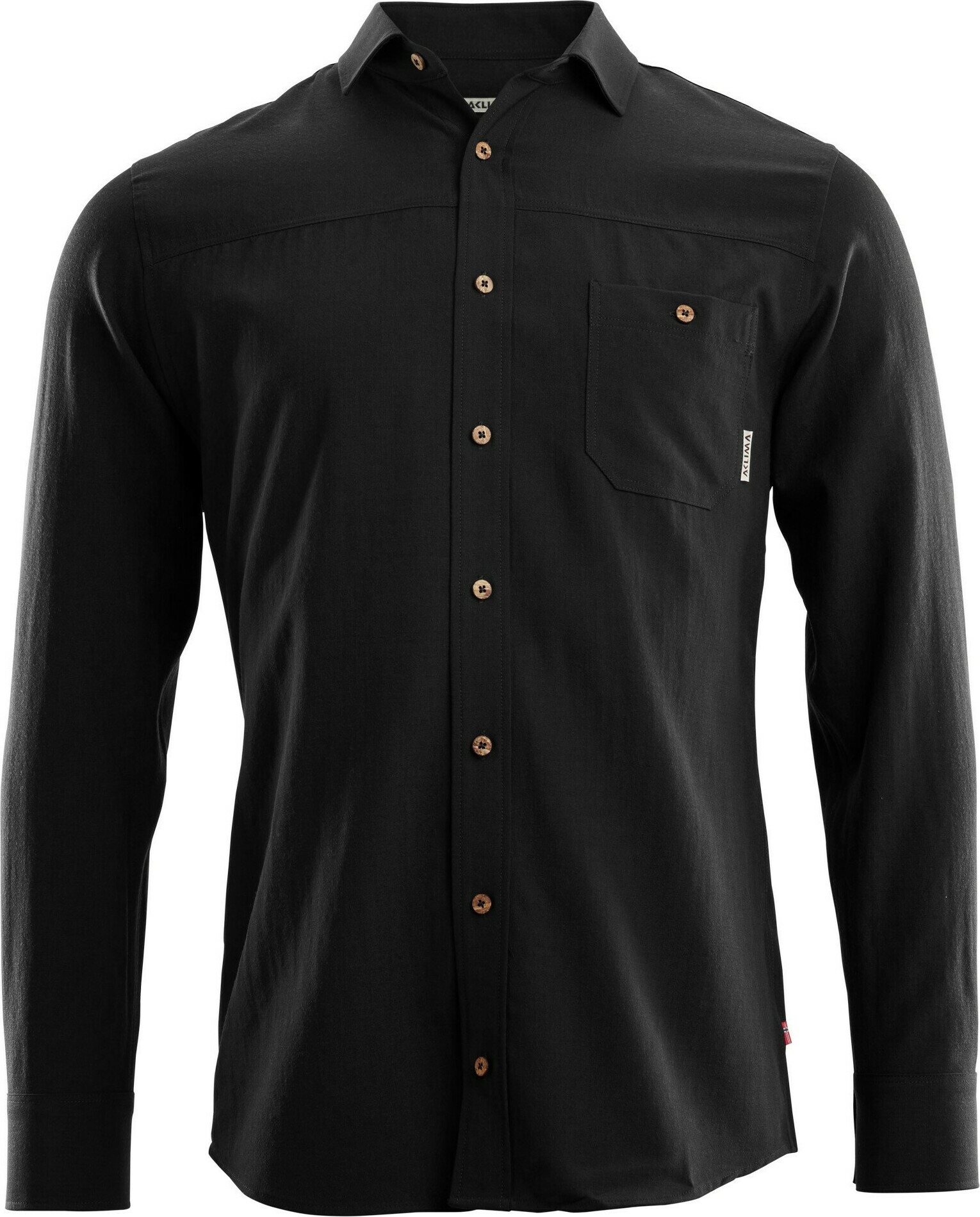 Aclima Woven LeisureWool Woven Woolshirt Mens Jet Black