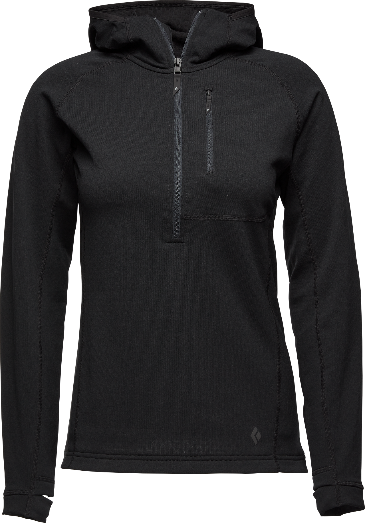 Black Diamond Coefficient 1/4-Zip Fleece Hoody Womens Black