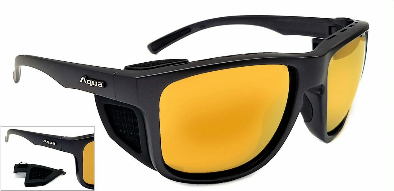 Aqua Ocean Matt Black PolarBasic Mirror Gold