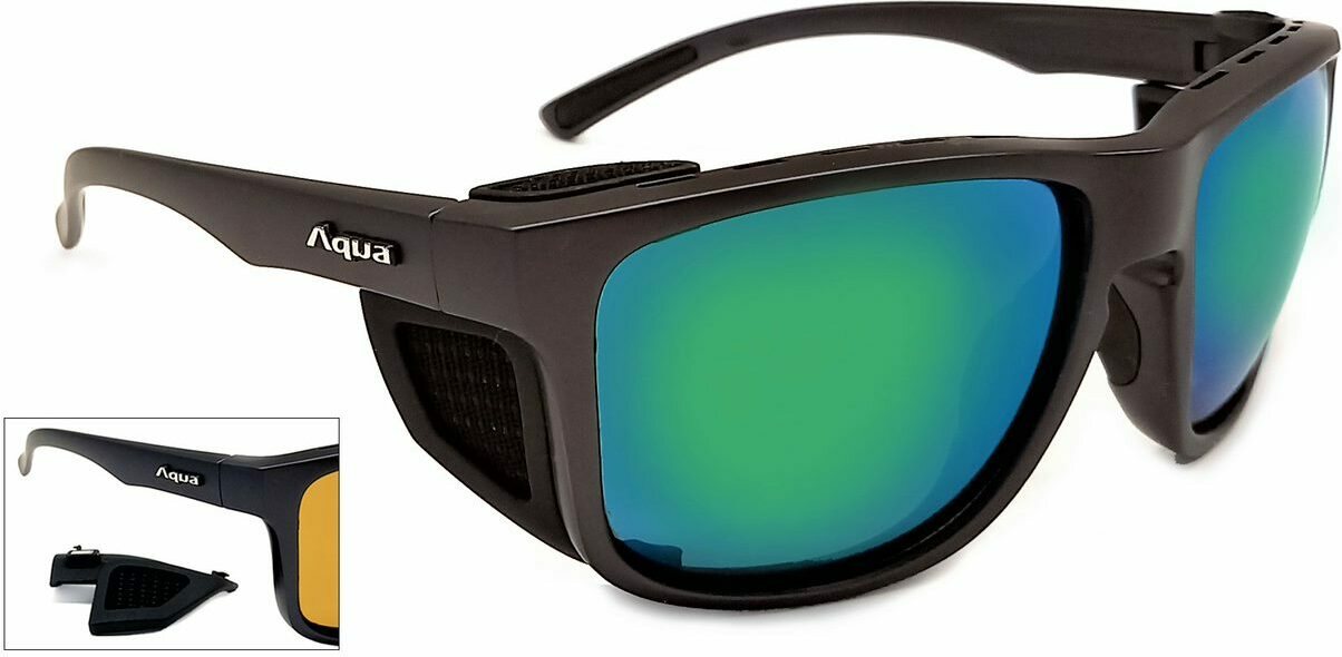 Aqua Ocean Matt Black PolarBasic Mirror Green