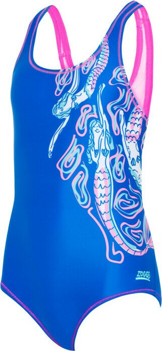Zoggs Girls Rowleeback One Piece Mermaid Madness