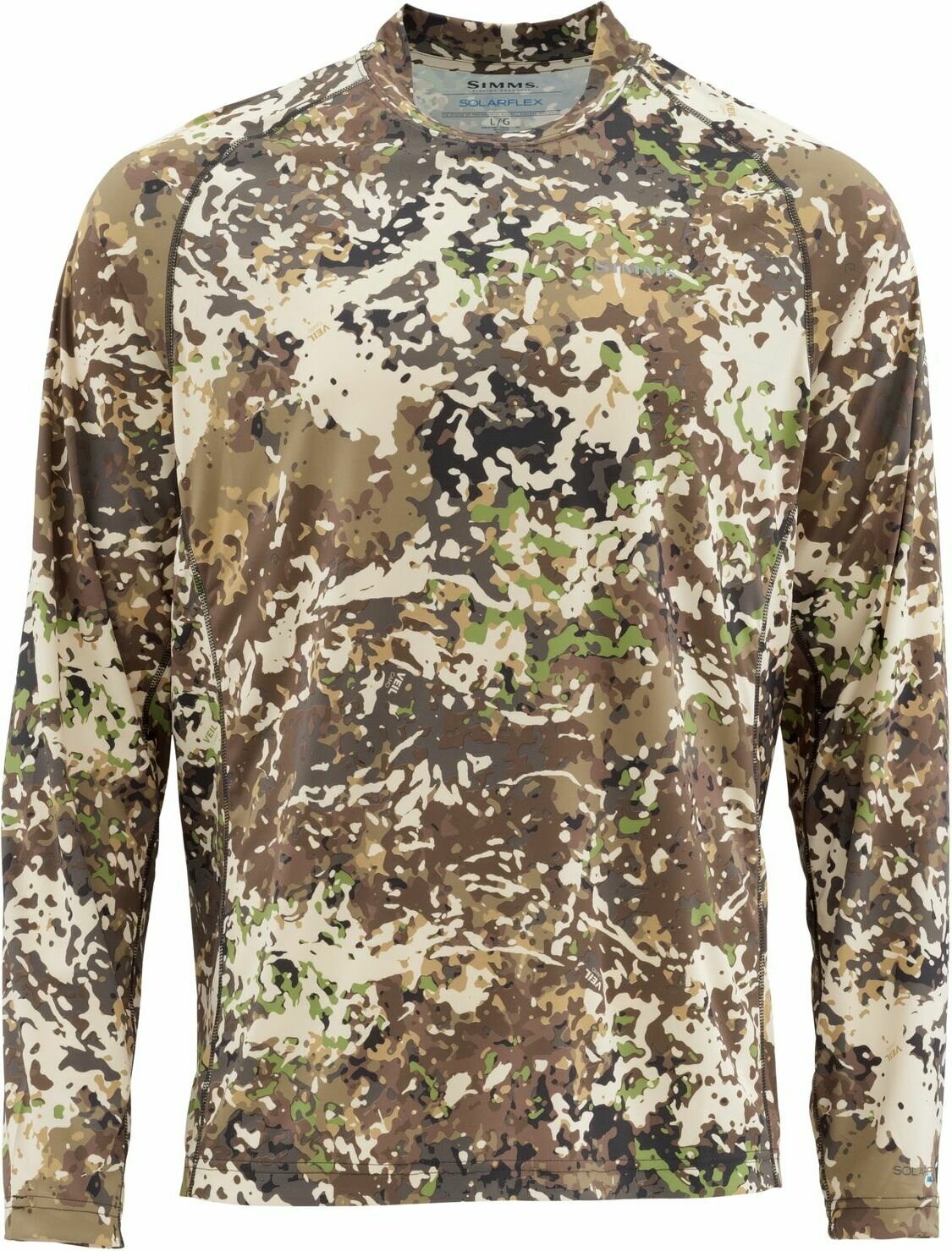 Simms SolarFlex Crewneck Mens River Camo