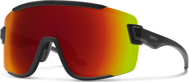 Smith Wildcat Matte Black - ChromaPop Red Mirror