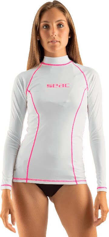 Seacsub Rash Guard T-Sun Long Womens White/Pink
