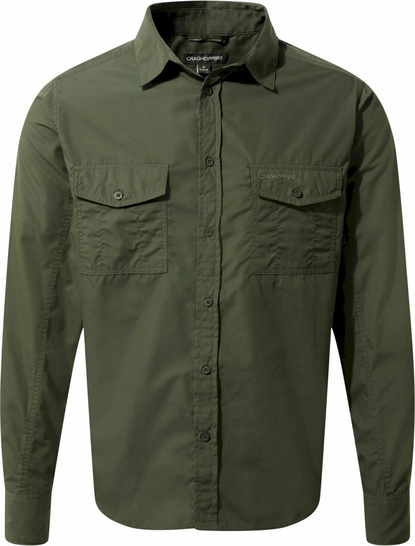 Craghoppers Kiwi Long Sleeved Shirt Mens Woodland Green