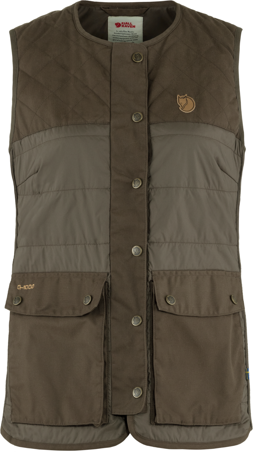 Fjällräven Forest Wool Padded Vest Womens Dark Olive (633)