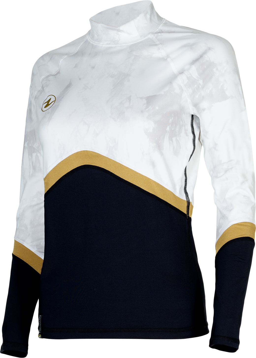 AquaLung Rashguard Slim Fit LS Womens Black / White