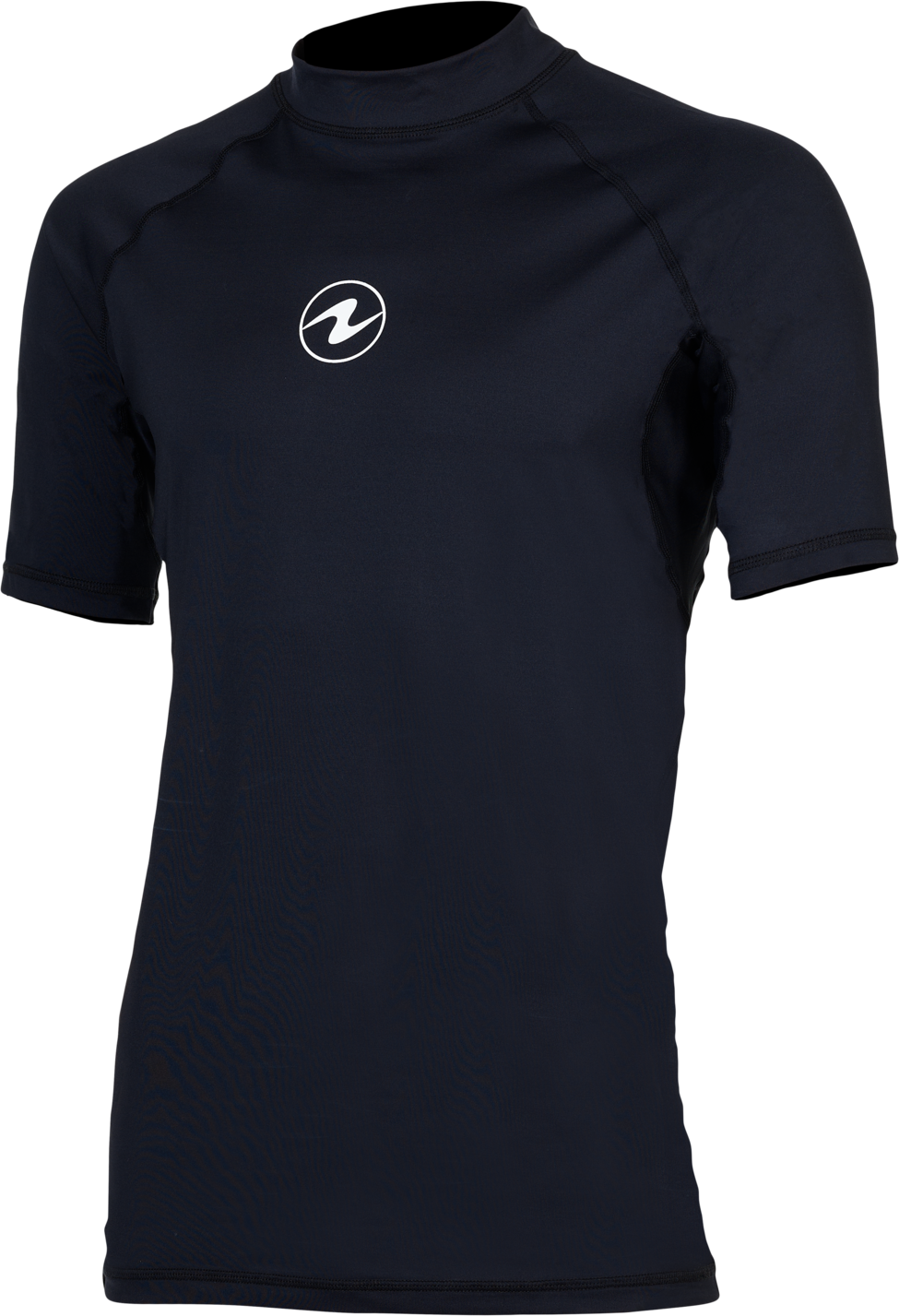 AquaLung Rashguard Slim Fit SS Mens Black / Black